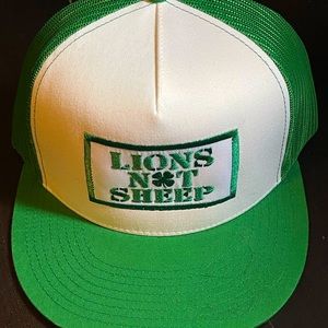 Trucker Hat SNAPBACK LIONS NOT SHEEP ST PATTYS DAY GREEN